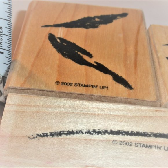 8x Lot of STAMPS 2002 by Stampin' UP Scrapbook Stamp Abstract Flower Handmade - Picture 8 of 12